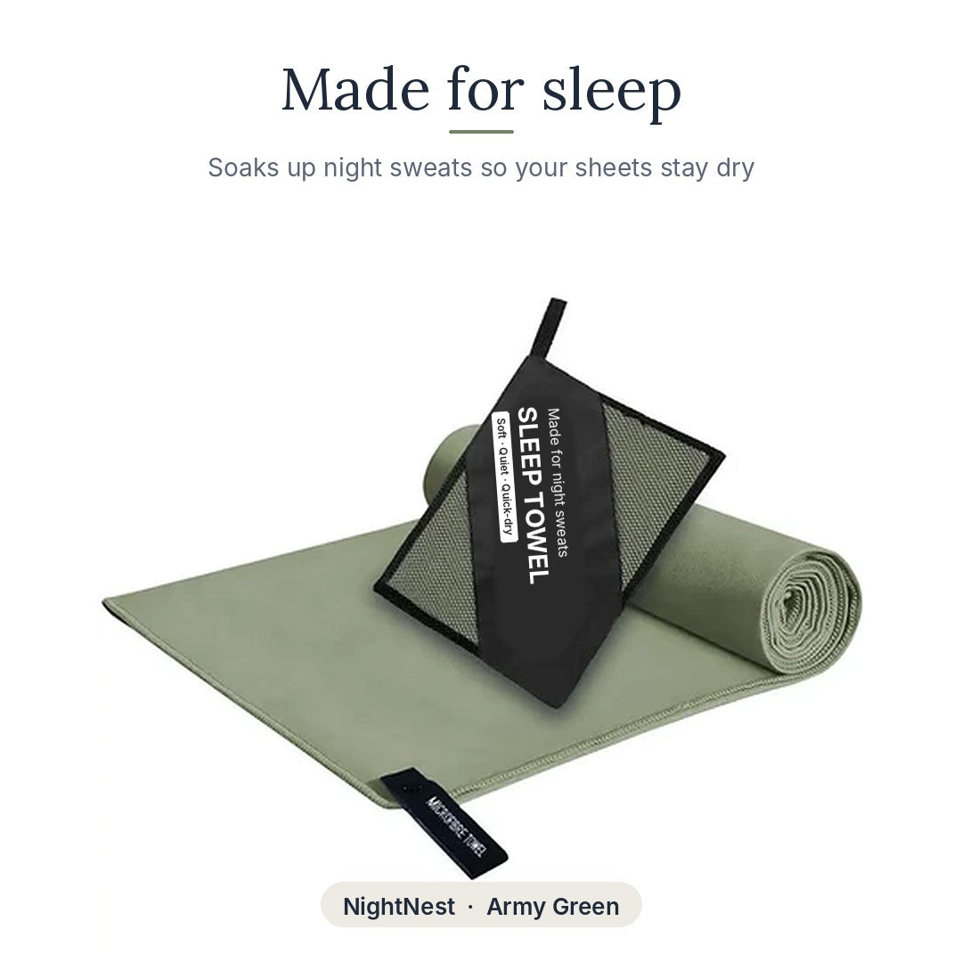 NightNest sleep towel in Army Green
