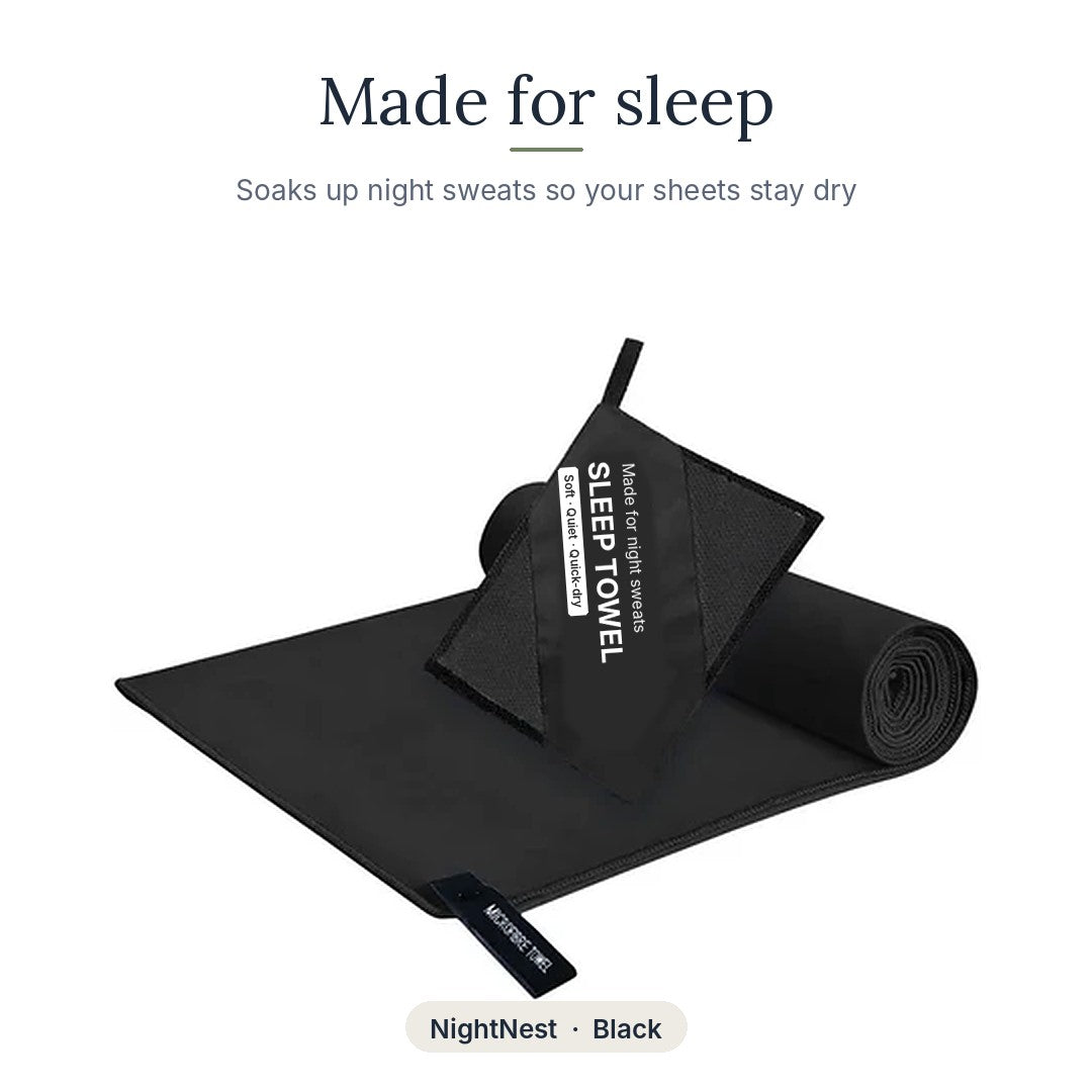 NightNest sleep towel in Black