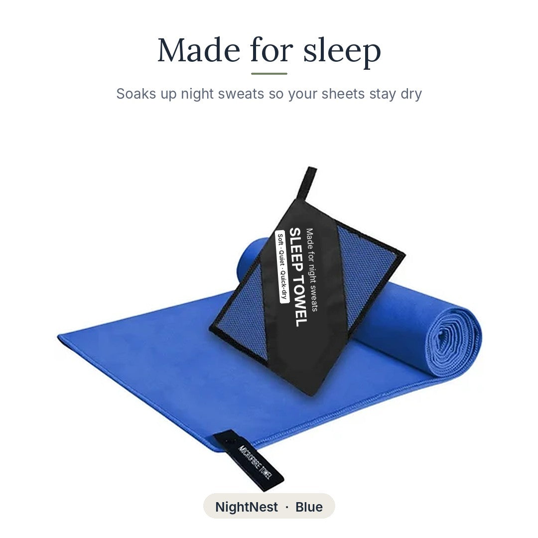 NightNest sleep towel in Blue