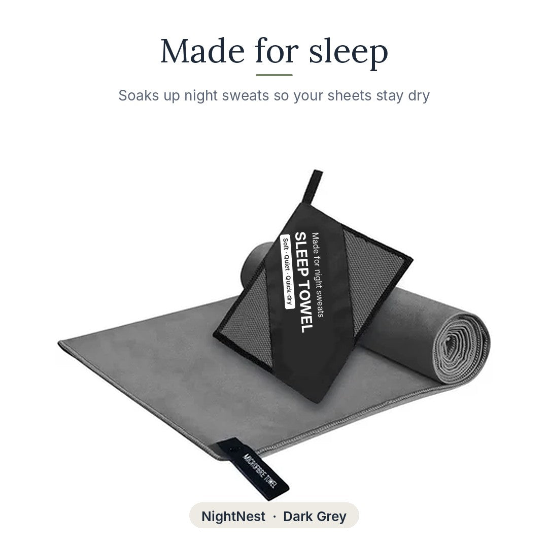 NightNest sleep towel in Dark Grey
