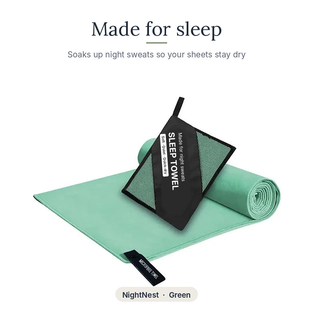 NightNest sleep towel in Light Green