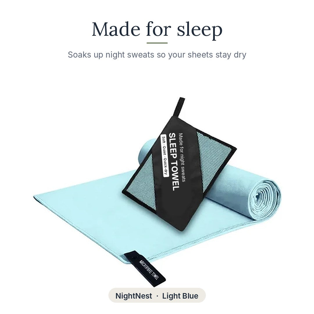 NightNest sleep towel in Sky Blue