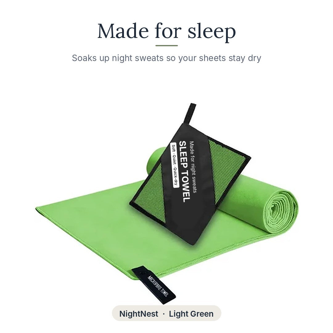 NightNest sleep towel in Green