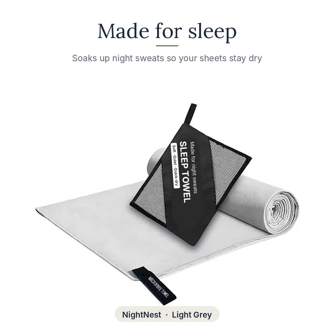 NightNest sleep towel in Light Grey