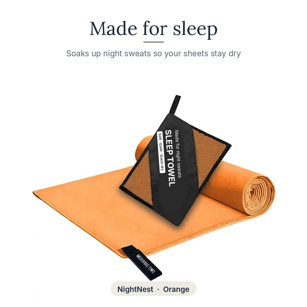NightNest sleep towel in Orange