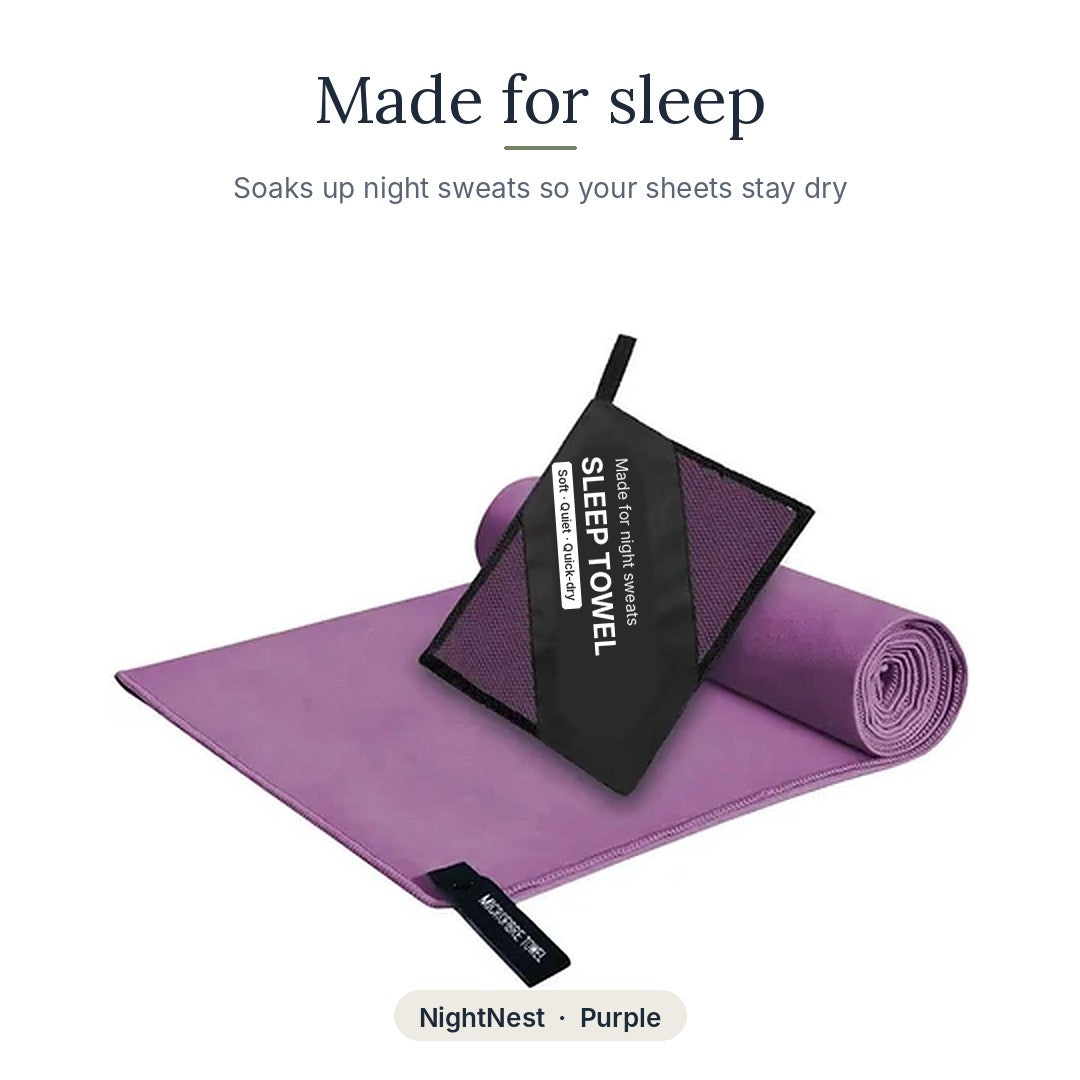 NightNest sleep towel in Purple