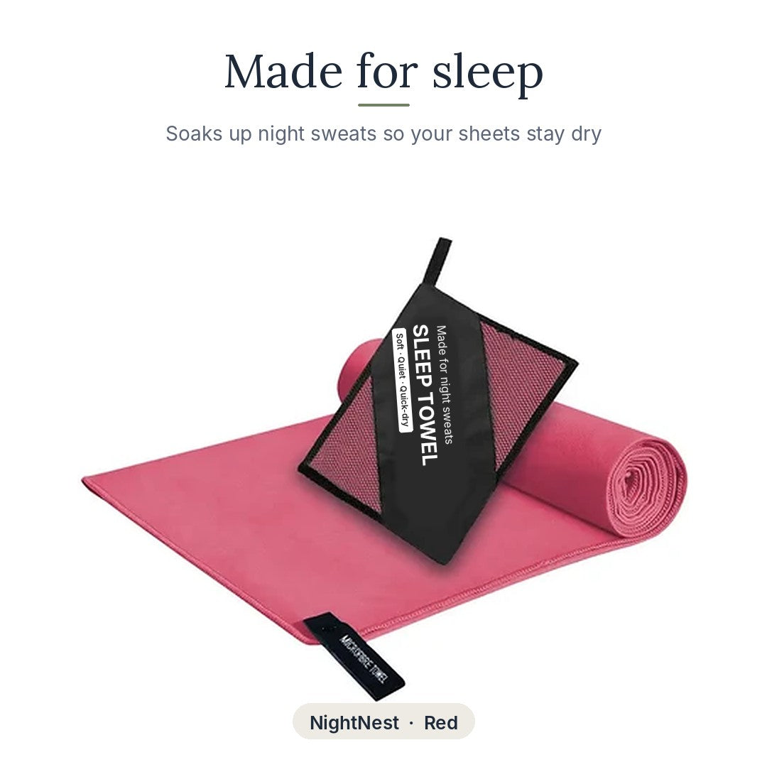 NightNest sleep towel in Red