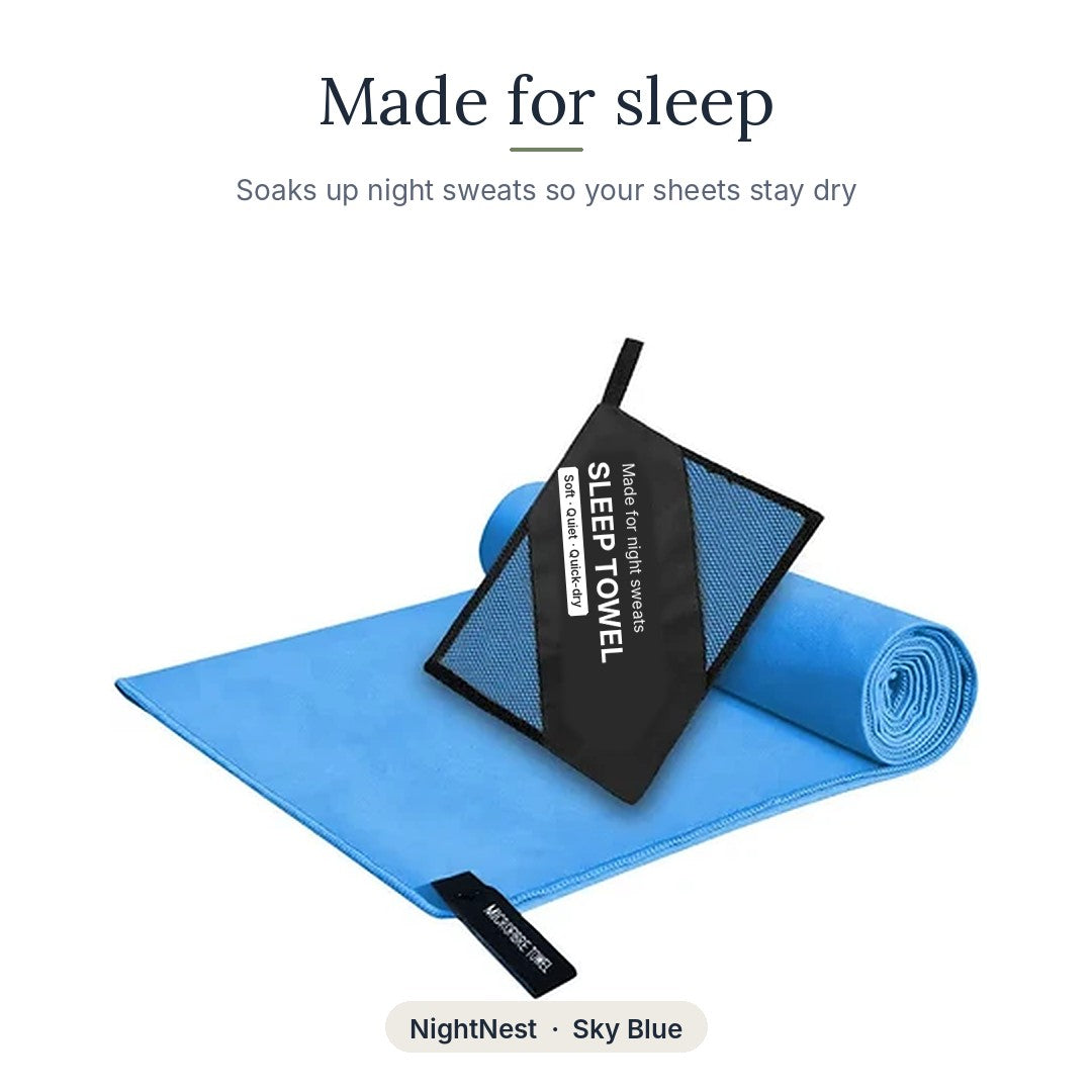 NightNest sleep towel in Light Blue